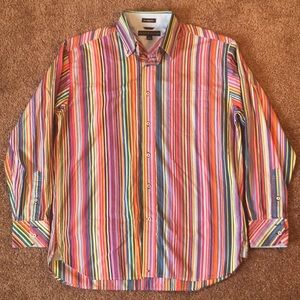 Vintage Tommy Hilfiger Rainbow Button Up